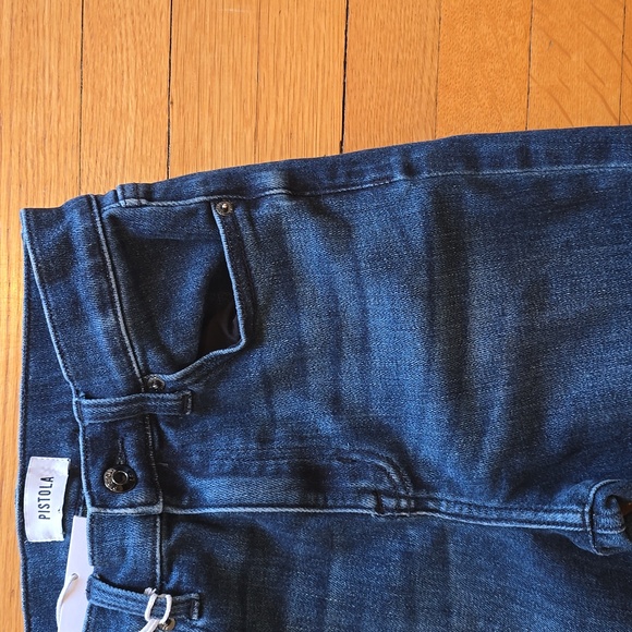 NWT, Pistola, Teagan-Spree, Dark Denim High Rise Front Slit Jeans, Women's 27 - Picture 8 of 16